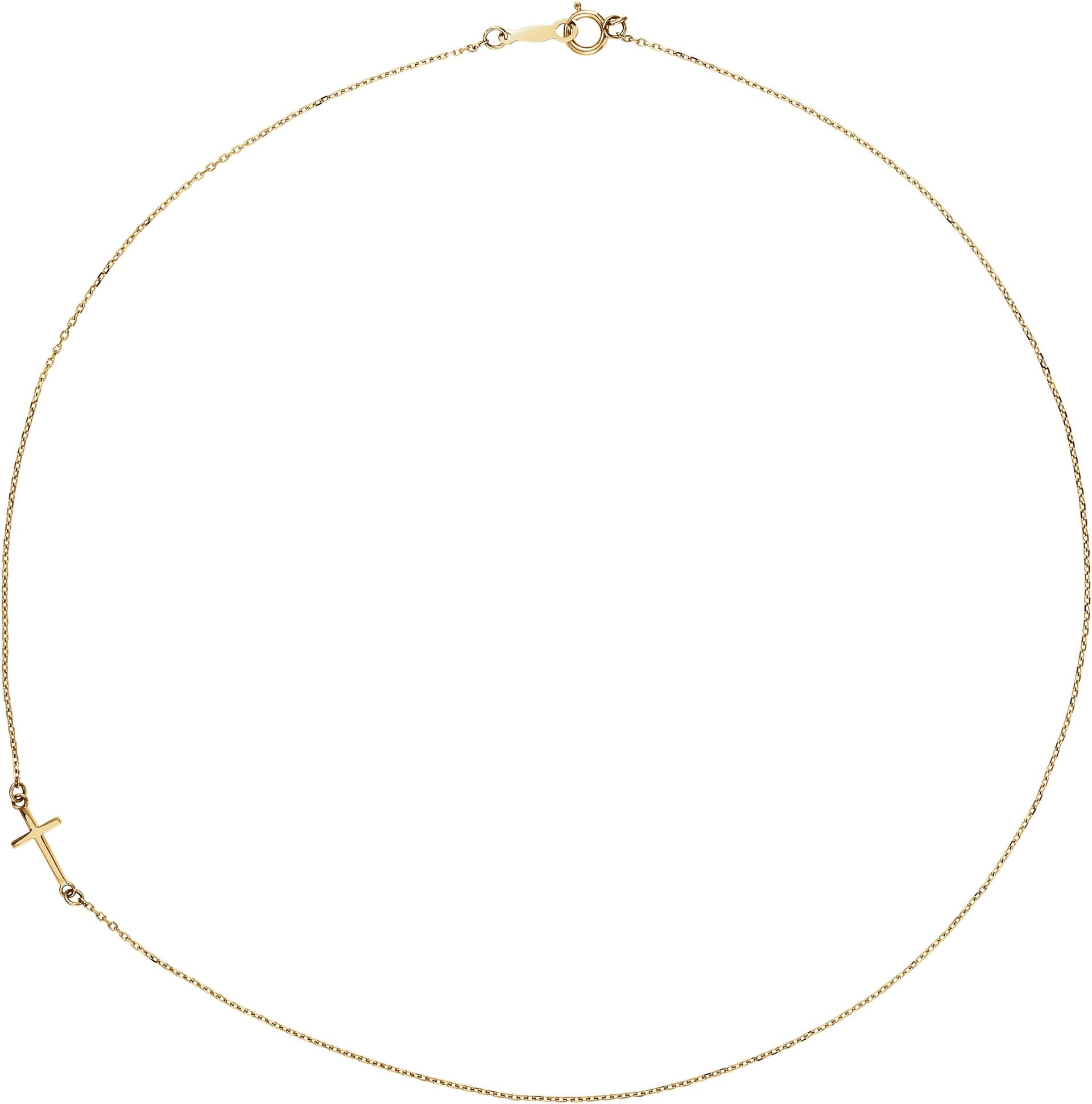 Sideways Cross Necklace or Center view 2