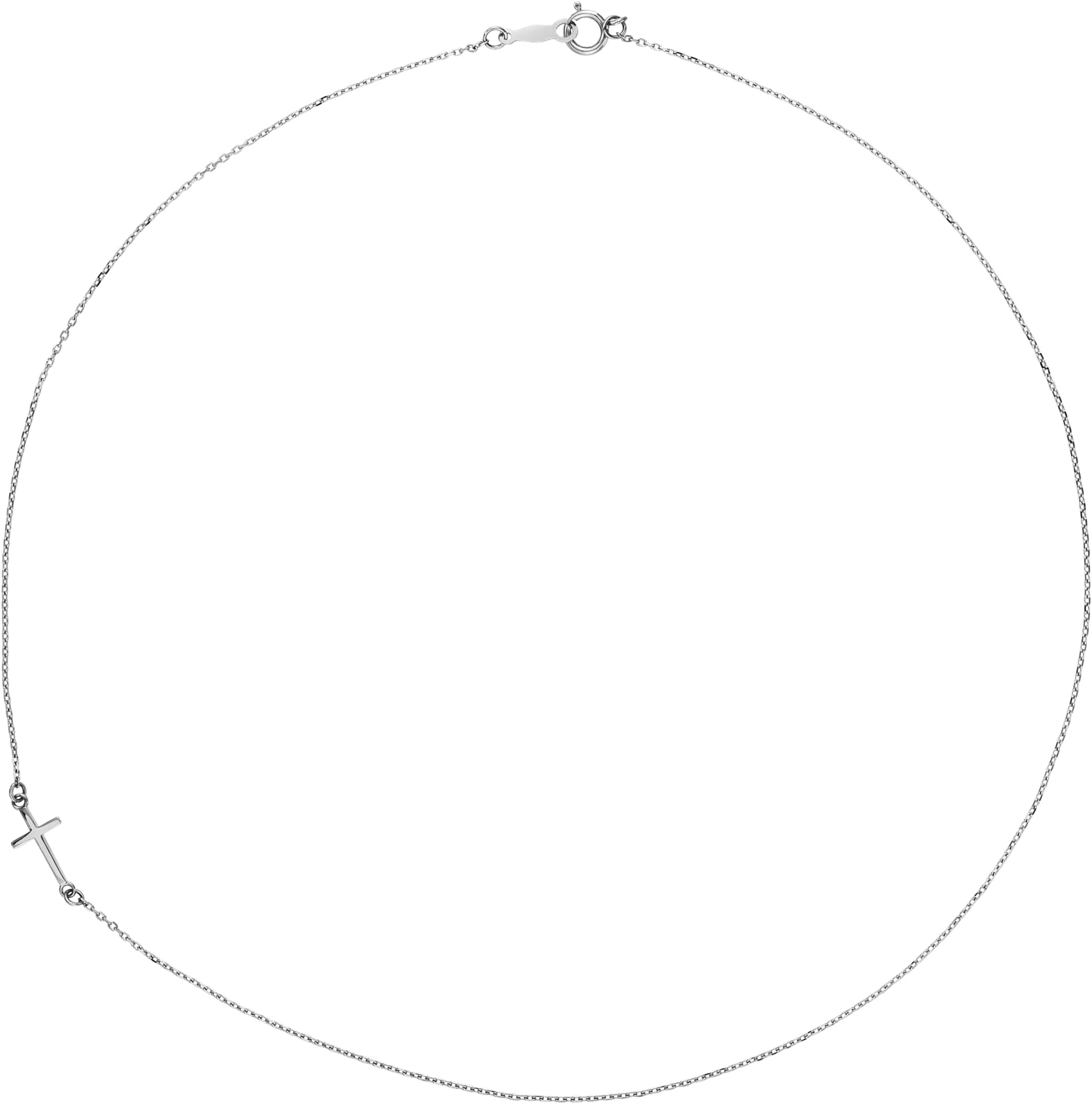 Sideways Cross Necklace, view 3