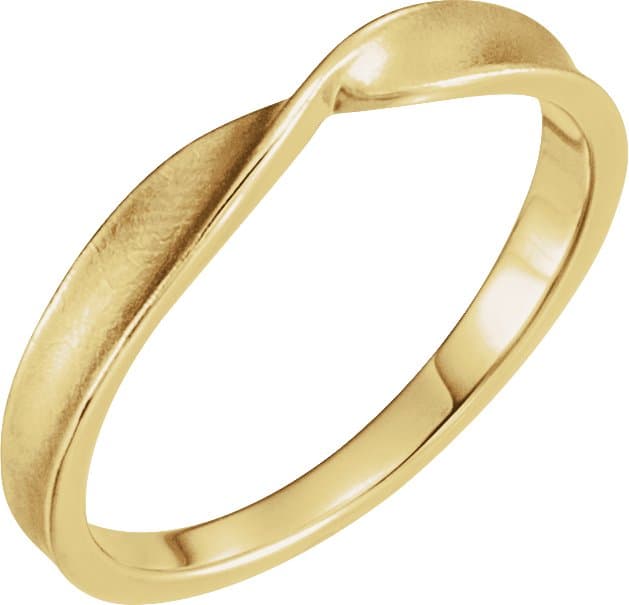 14K Rose 3 mm Stackable Twisted Ring
