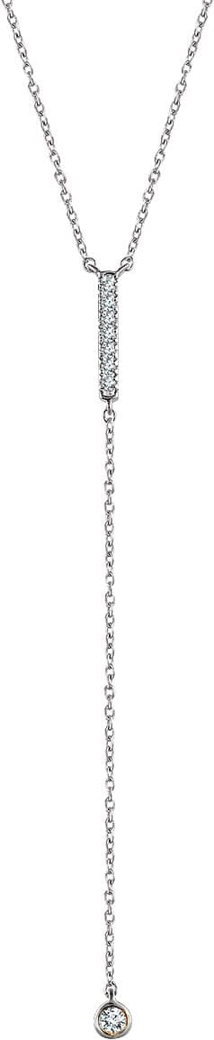 14K Rose 1/8 CTW Natural Diamond Bar 16-18 Y Necklace