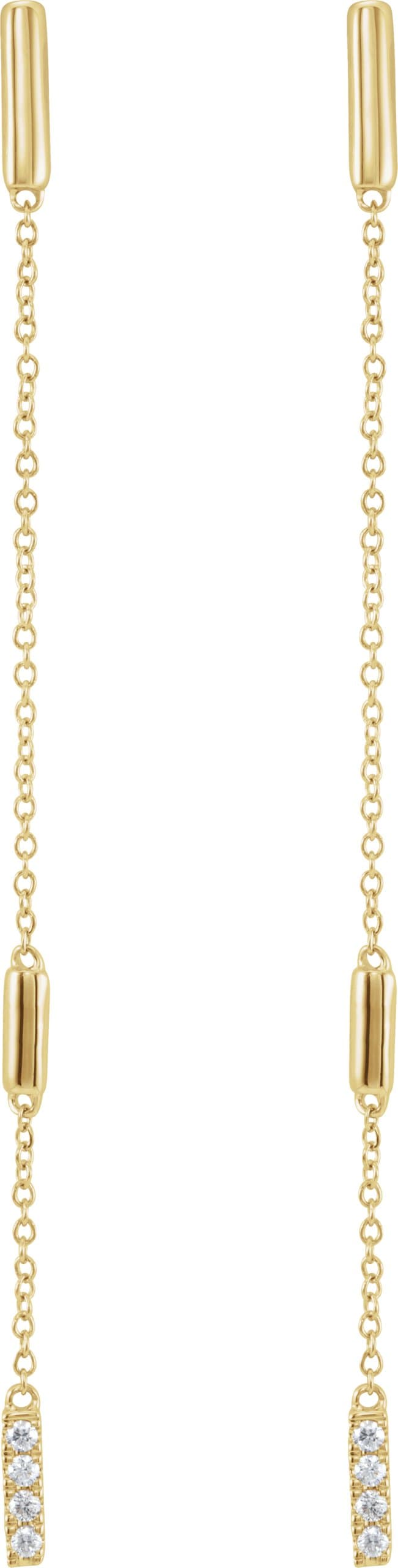 Bar Chain Earrings view 2