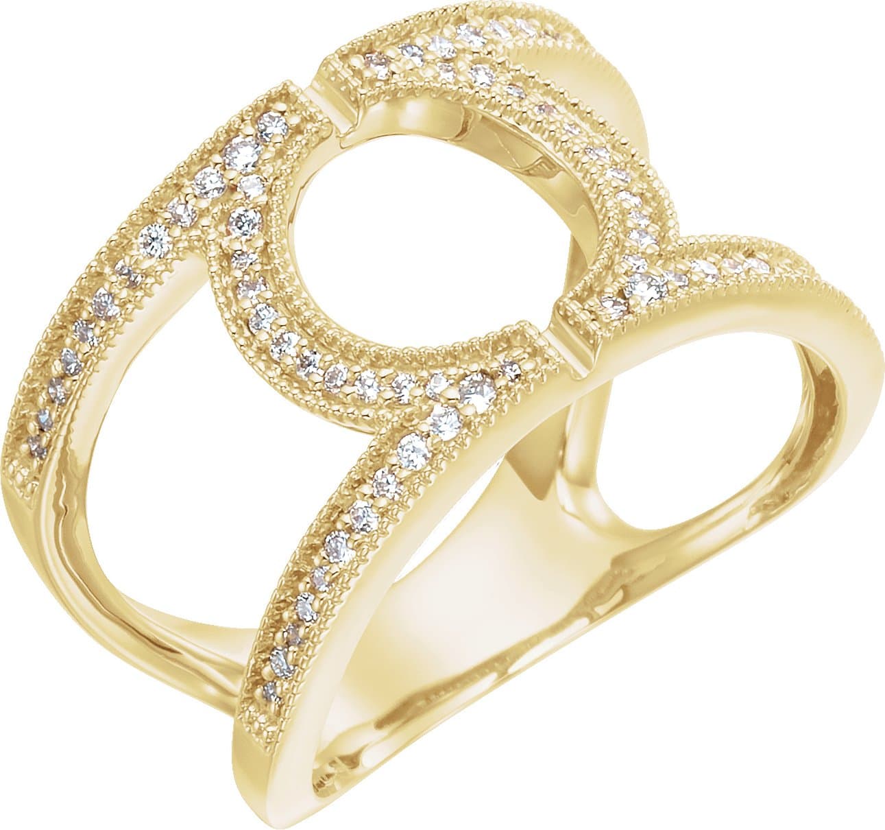 14K Rose 1/4 CTW Natural Diamond Geometric Ring