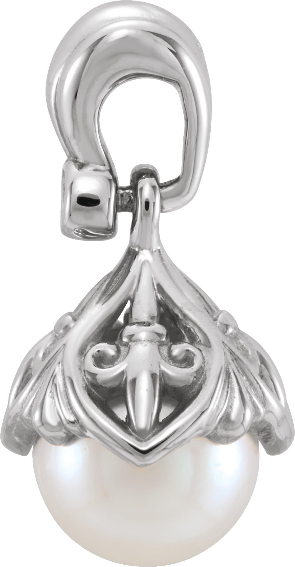 Pearl Fleur-de-lis Pendant view 2