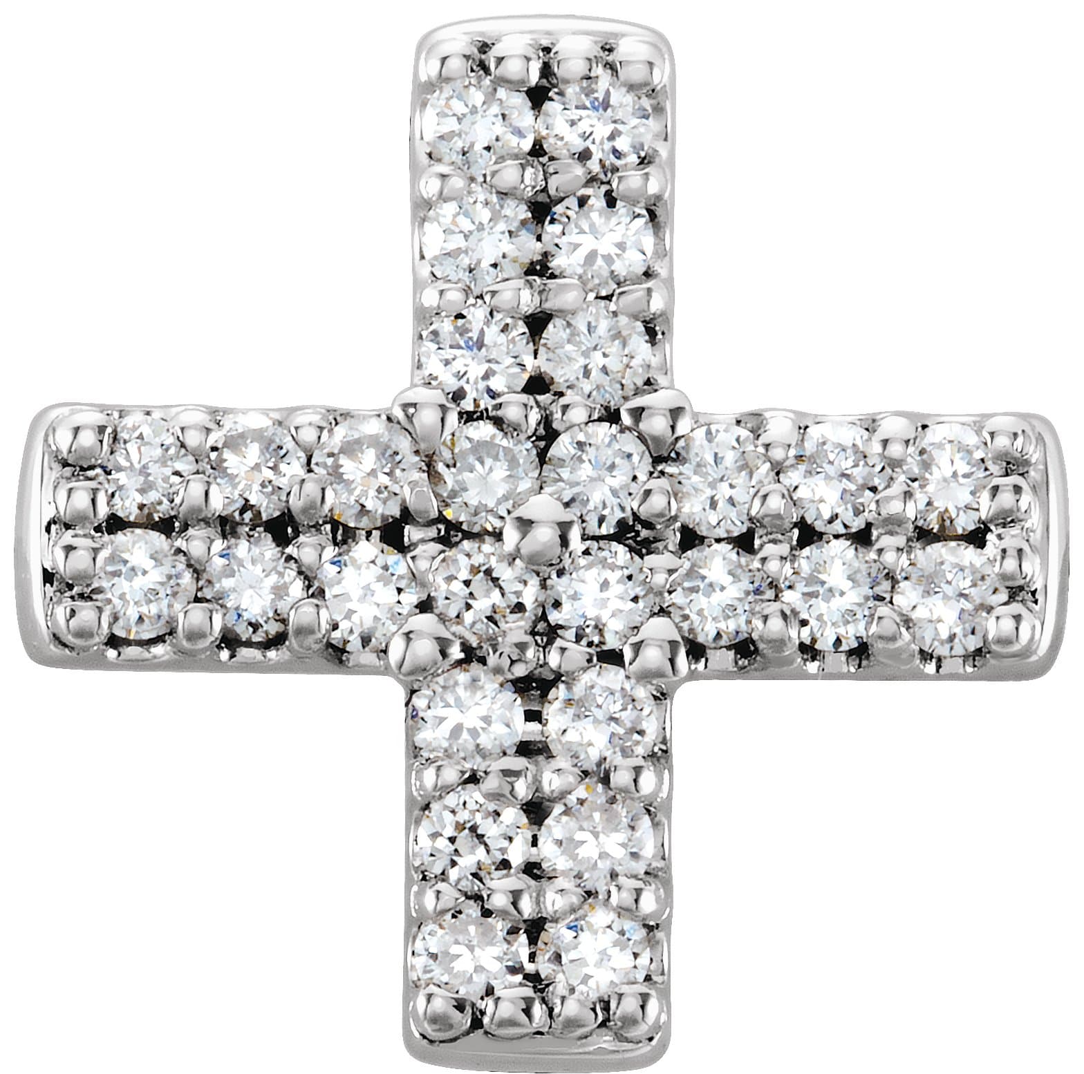 Platinum .07 CTW Natural Diamond Cross Pendant