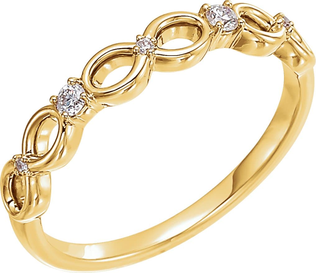 14K Rose .08 CTW Natural Diamond Infinity-Inspired Ring