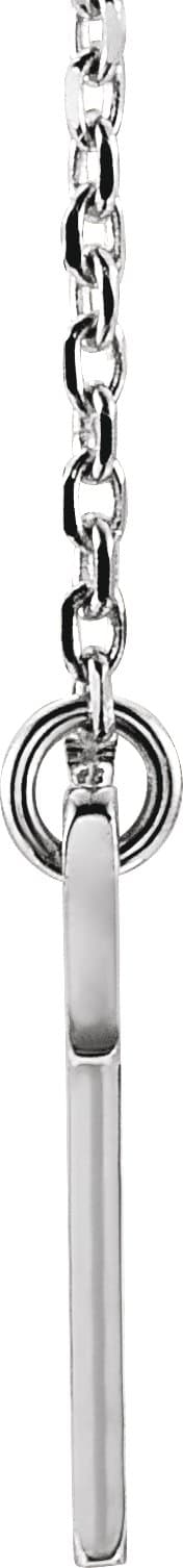 Engravable Sideways Cross Necklace view 2