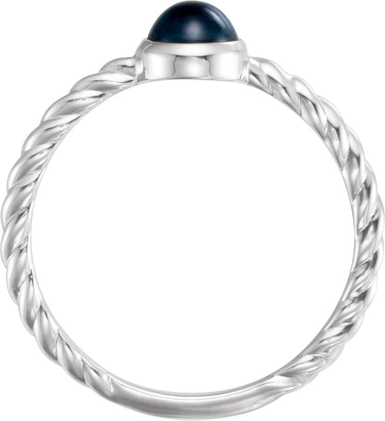 Bezel-Set Rope Ring view 2