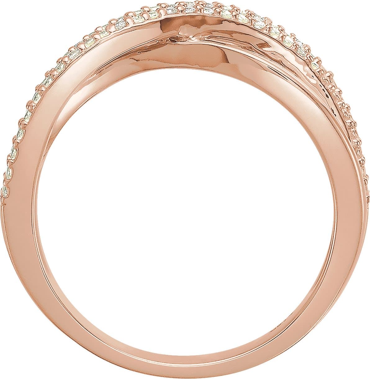 Accented Criss-Cross Ring view 2