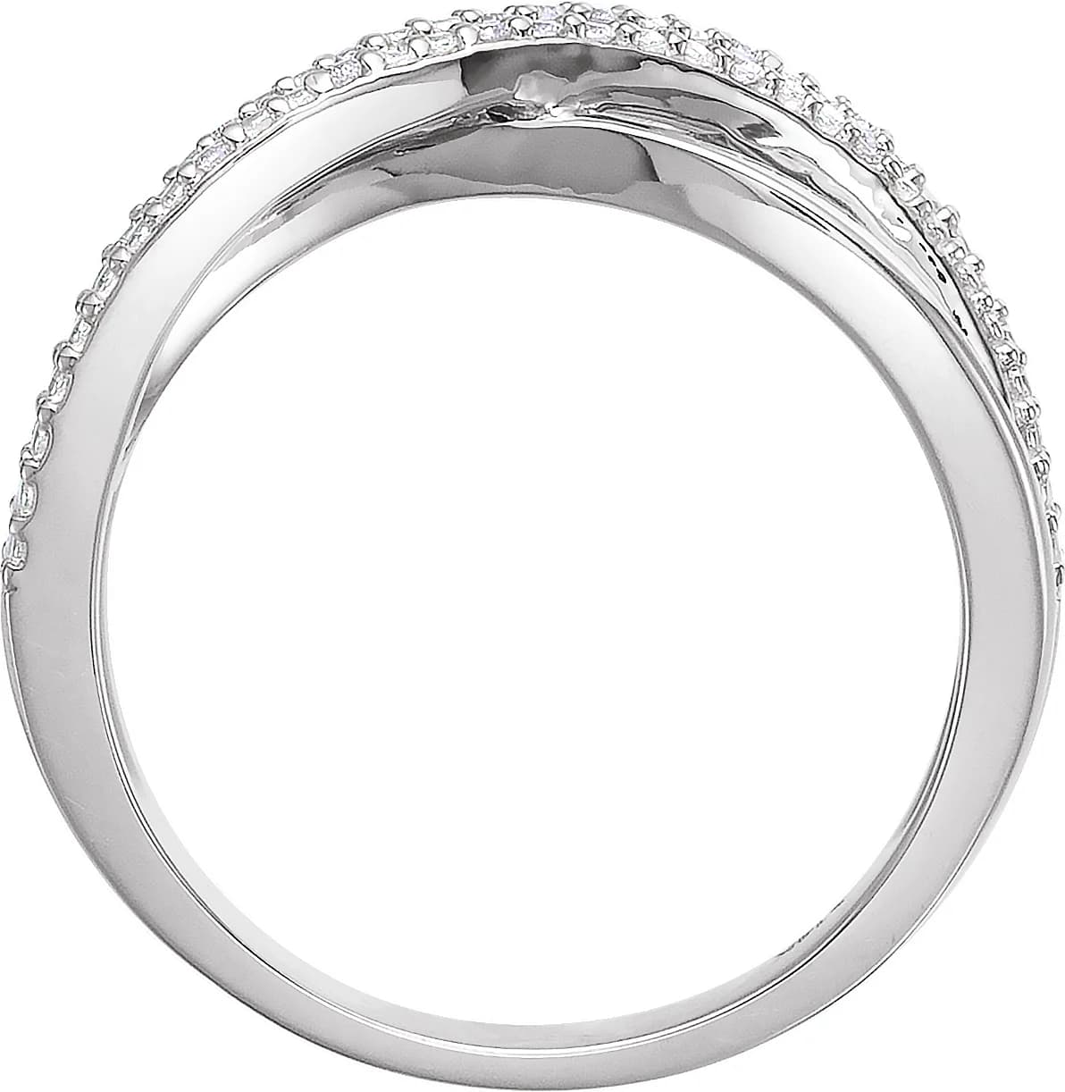 Accented Criss-Cross Ring, view 3