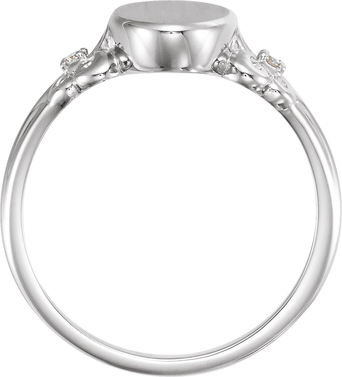 Oval Fleur-de-lis Signet Ring view 2