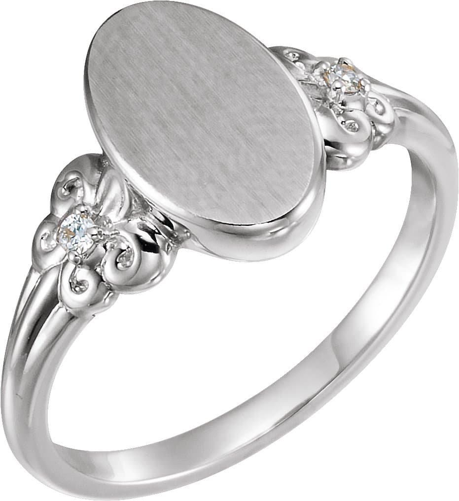 Oval Fleur-de-lis Signet Ring view 1