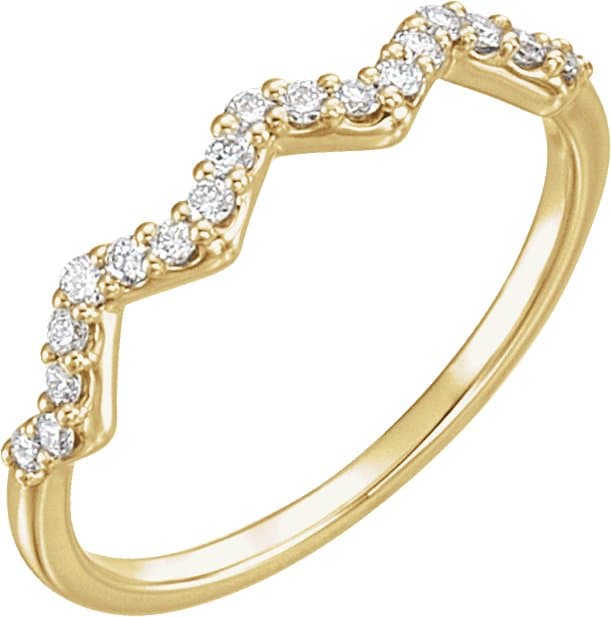 14K Rose 1/5 CTW Natural Diamond Stackable Ring