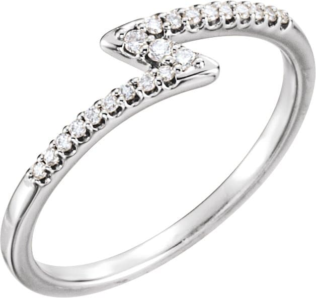 14K Rose 1/8 CTW Natural Diamond Stackable Ring