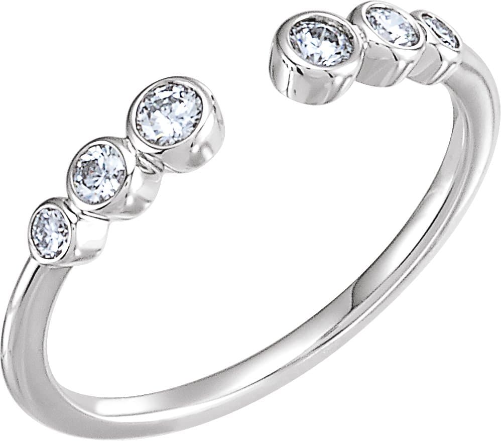 14K Rose 1/4 CTW Natural Diamond Negative Space Ring