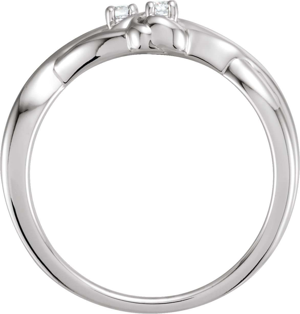 Accented Double Knot Ring view 2