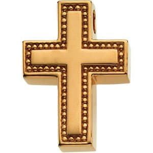 10K Yellow 21x16.25 mm Cross Pendant