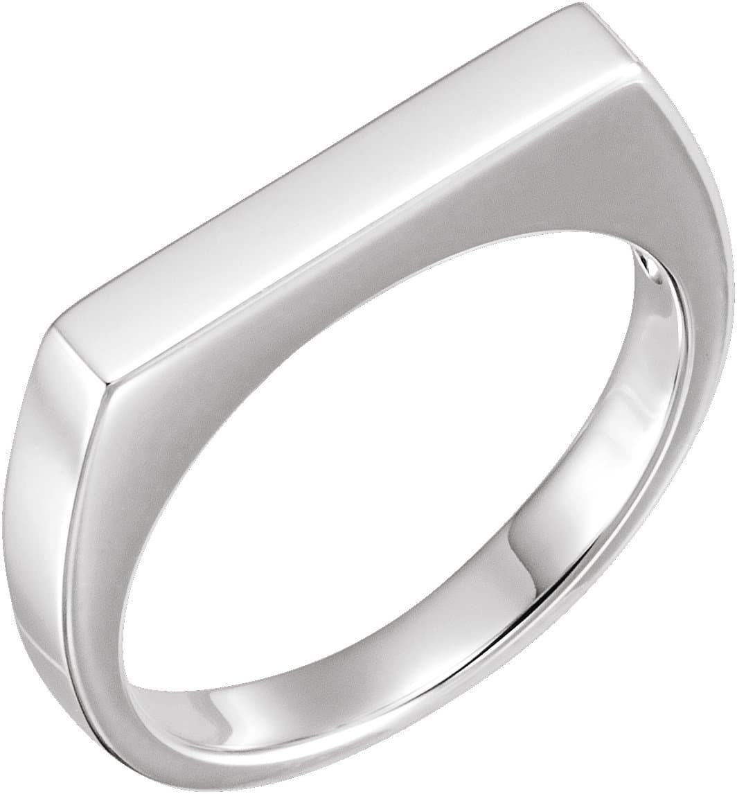 14K Rose 3 mm Engravable Stackable Ring
