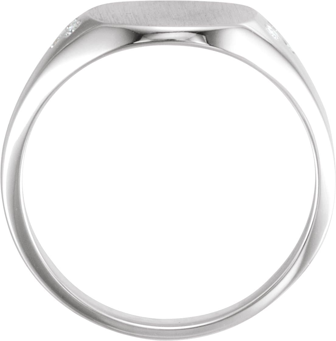 Engravable Square Signet Ring view 2