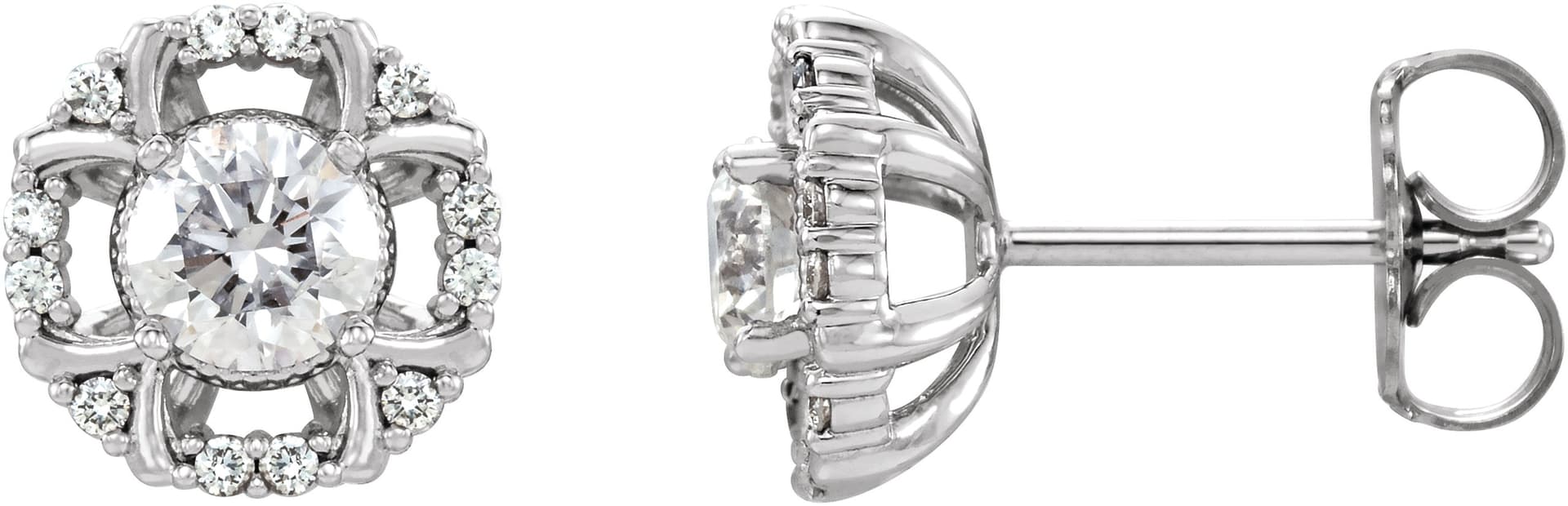 14K Rose 5/8 CTW Natural Diamond Earrings