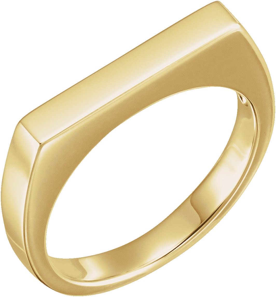 14K Rose 3 mm Engravable Stackable Ring