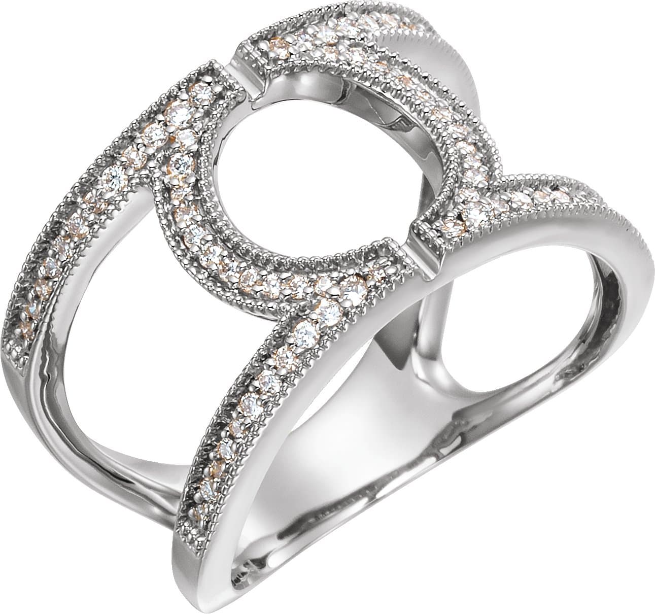 14K Rose 1/4 CTW Natural Diamond Geometric Ring