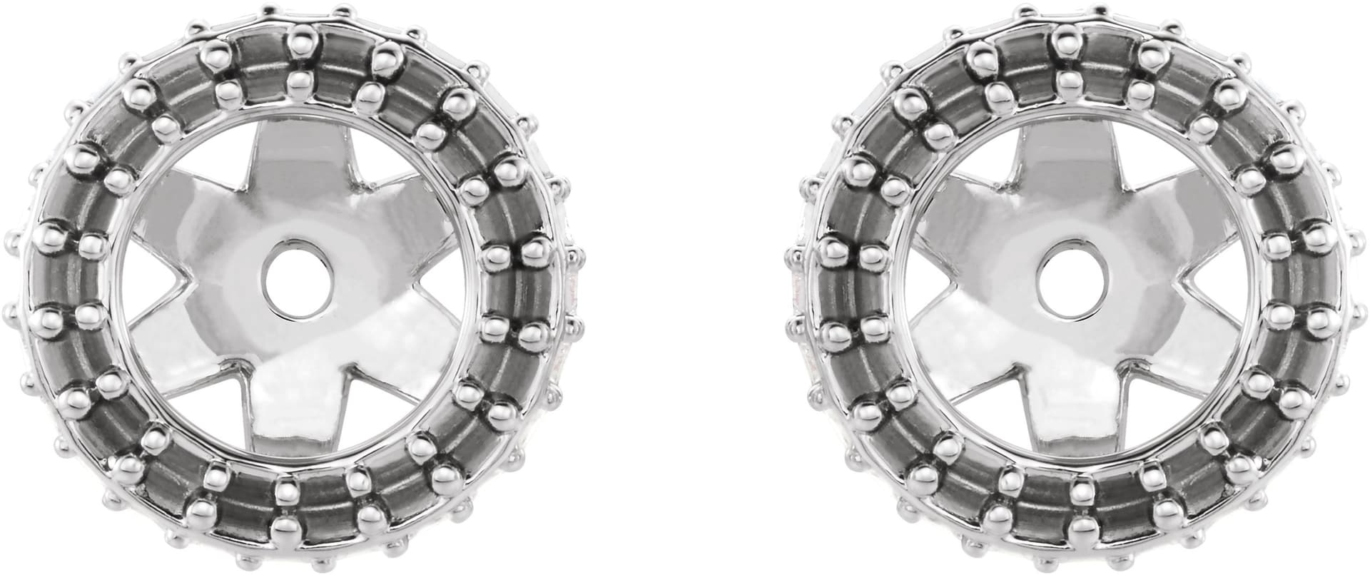 14K White Gold 1/5 CTW Natural Diamond Earrings Jacket 