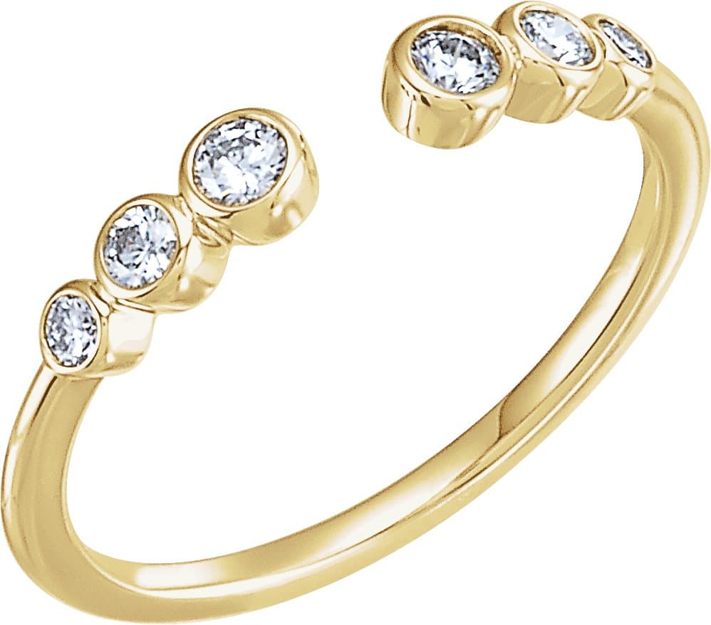 14K Rose 1/4 CTW Natural Diamond Negative Space Ring