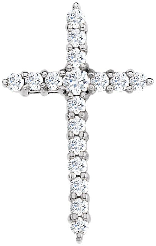 14K Yellow Gold 1/3 CTW Natural Diamond Cross Pendant