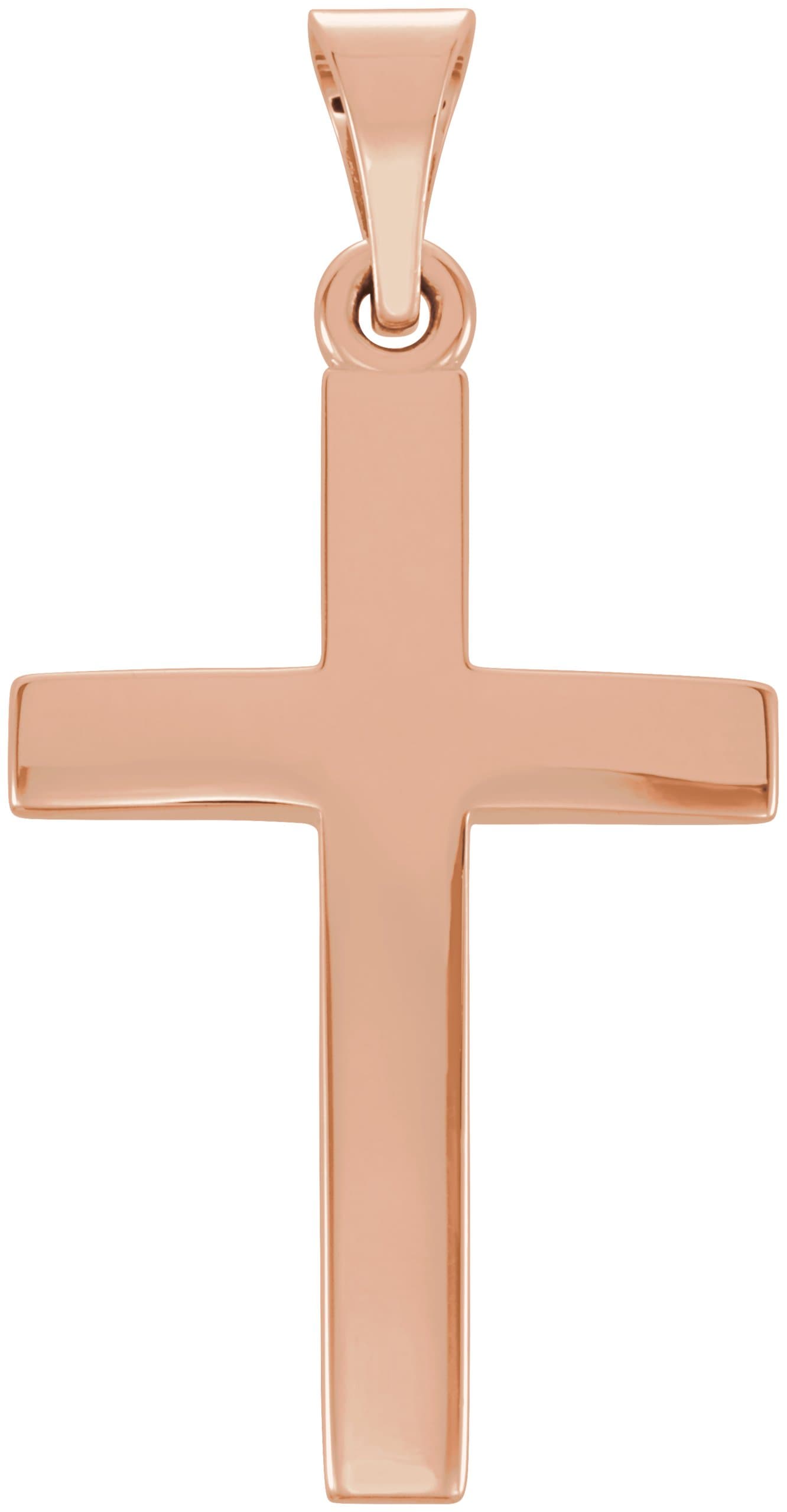 10K White Cross Pendant