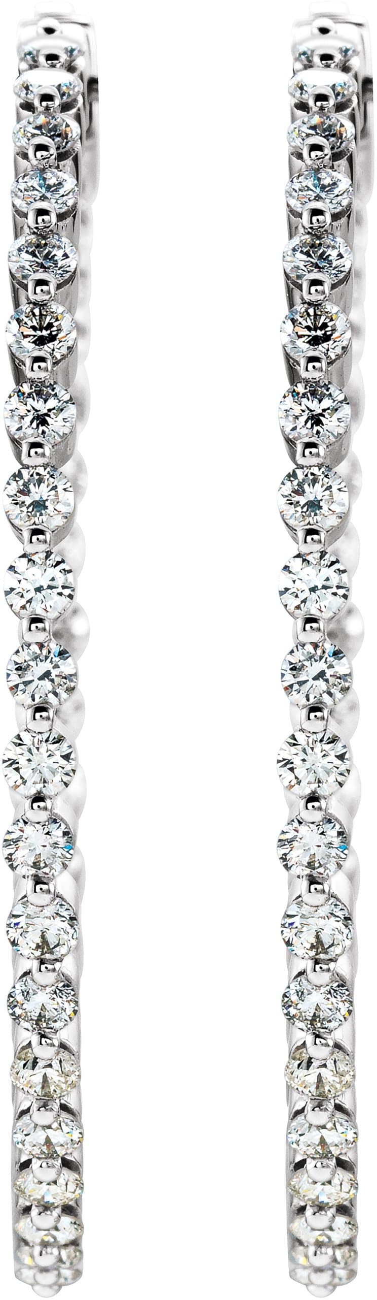 Inside-Outside Hinged Hoop Earrings view 3