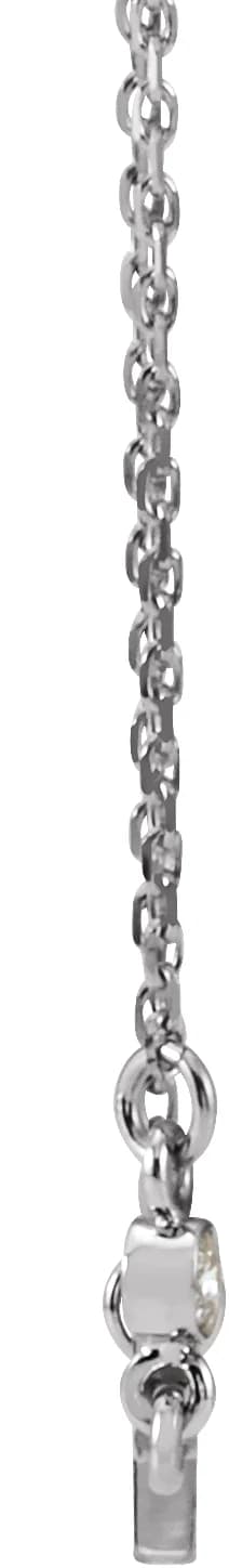 Accented Sideways Cross Necklace, view 3