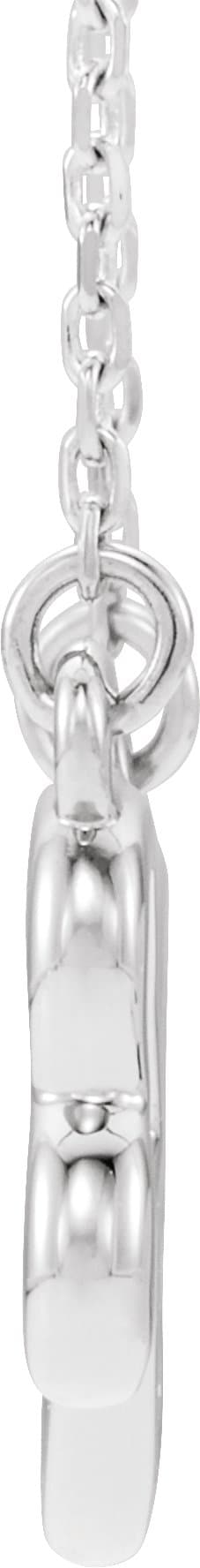 Infinity-Inspired Heart Necklace or Center view 2