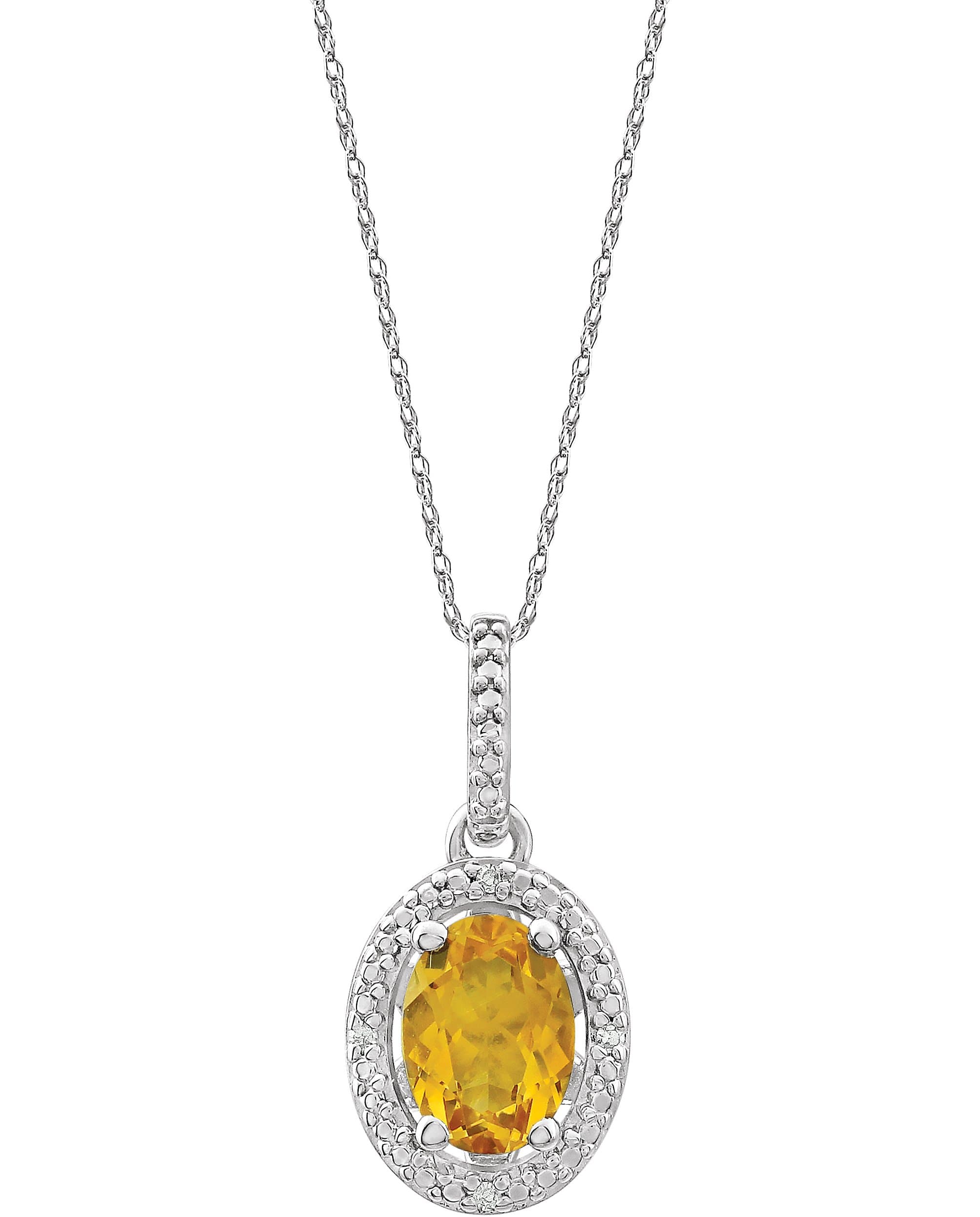 Sterling Silver Lab-Grown Alexandrite & .01 CTW Natural Diamond 18 Necklace