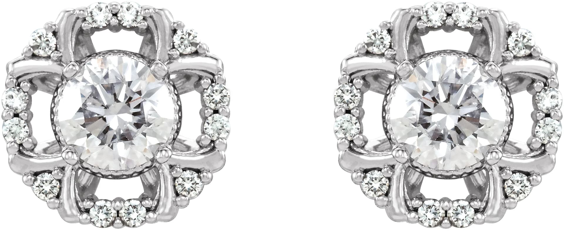 Halo-Style Earrings, view 3