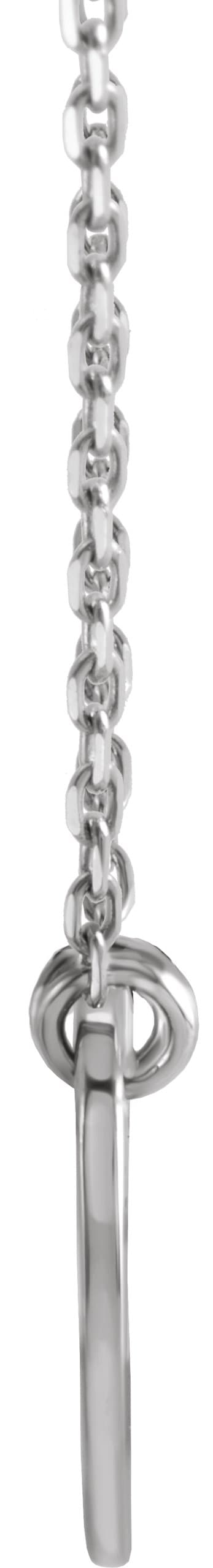 Engravable Double Heart Necklace or Center view 2
