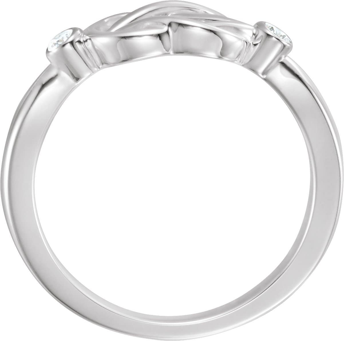 Accented Knot Ring view 2