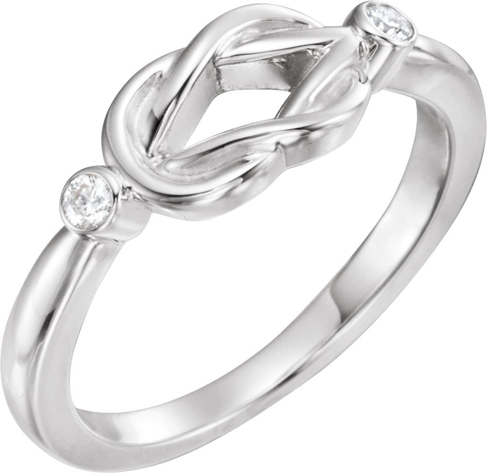 Accented Knot Ring view 1