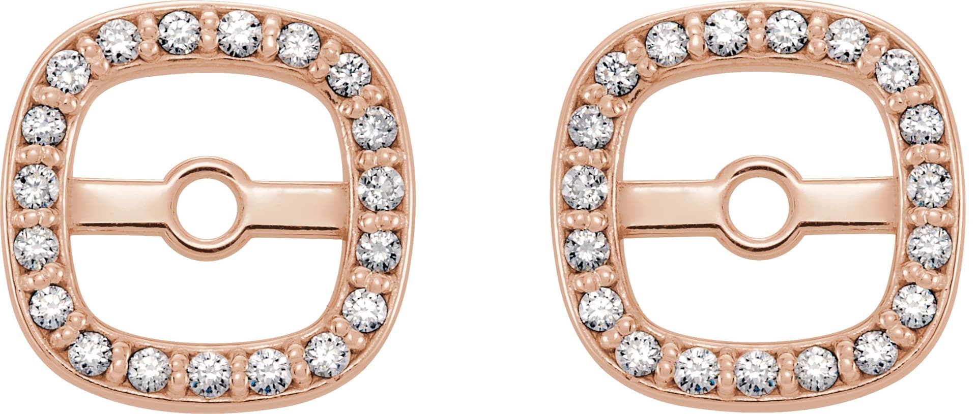 Cushion Frame Halo-Style Earring Jackets view 2
