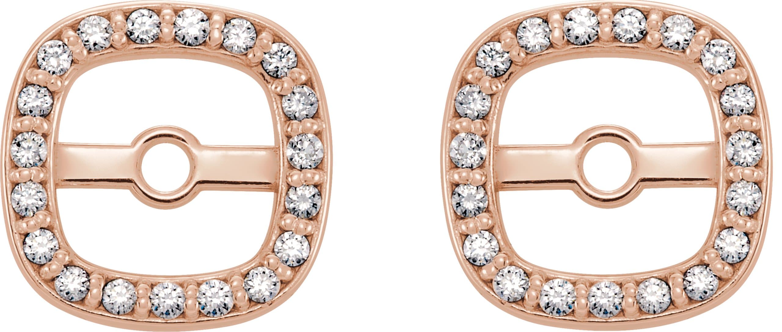 Cushion Frame Halo-Style Earring Jackets view 2