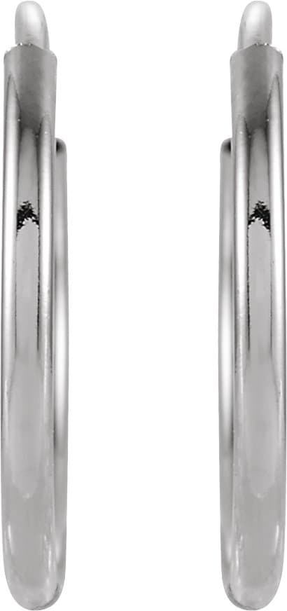 Endless Tube Hoop Earrings view 2