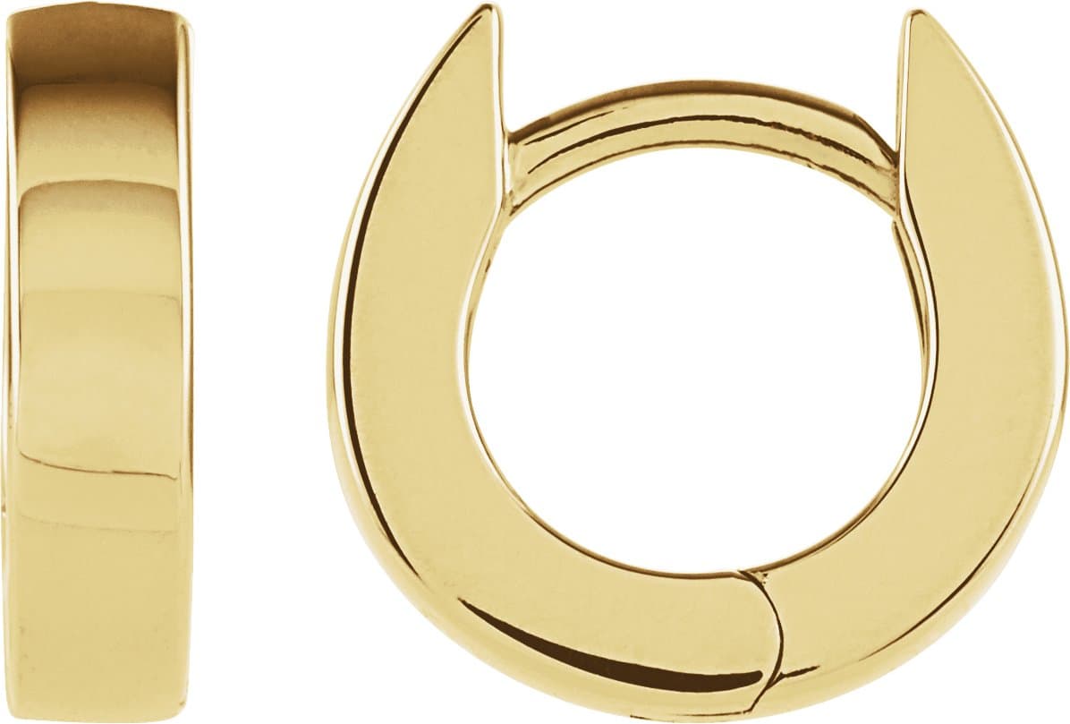 14K Rose Hinged 10.2 mm Hoop Earrings