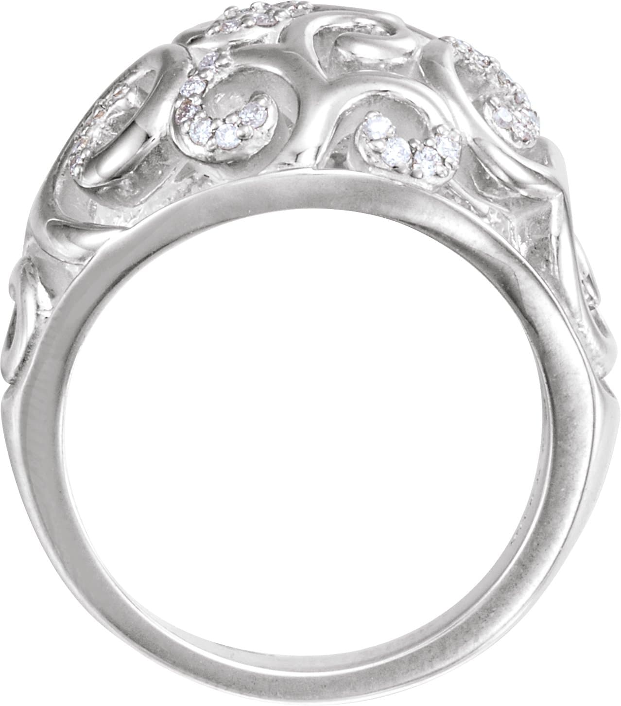 Accented Scroll Ring view 2