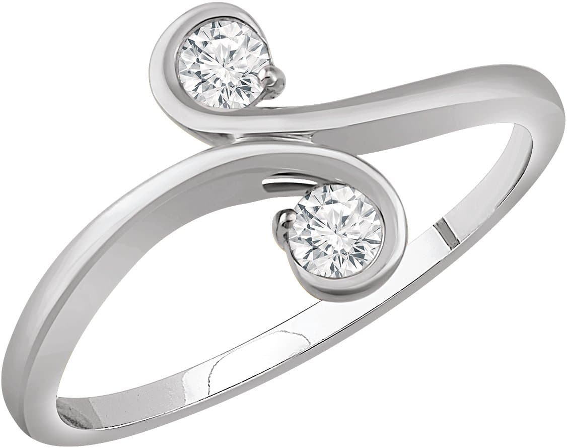 14K Rose 1/5 CTW Natural Diamond Two-Stone Ring
