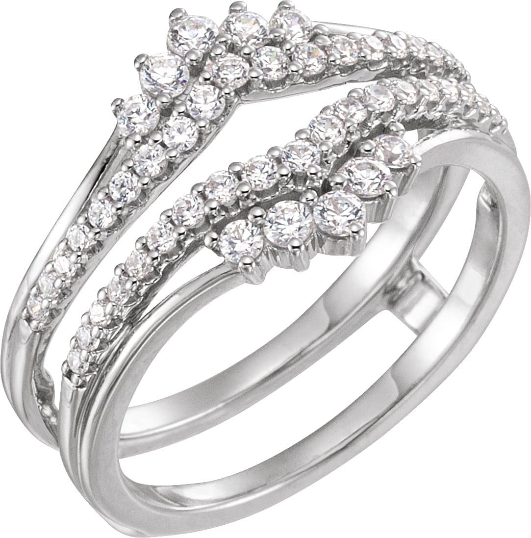 14K Rose 1/2 CTW Natural Diamond Ring Guard