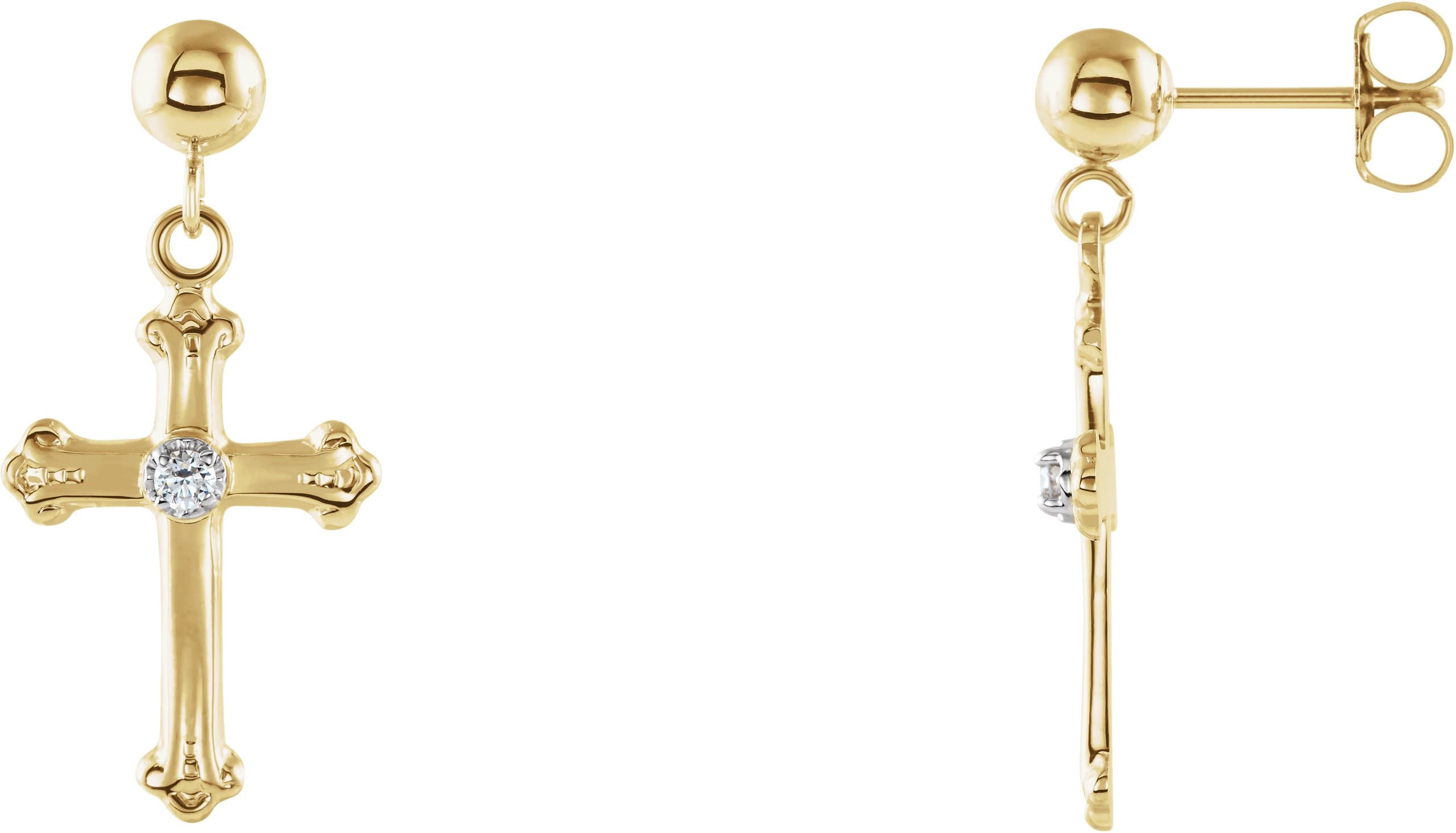 Cross & Ball Earrings view 1