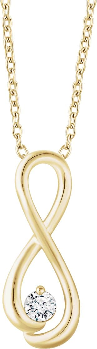 14K Rose 1/6 CTW Natural Diamond Infinity-Inspired 16-18" Necklace