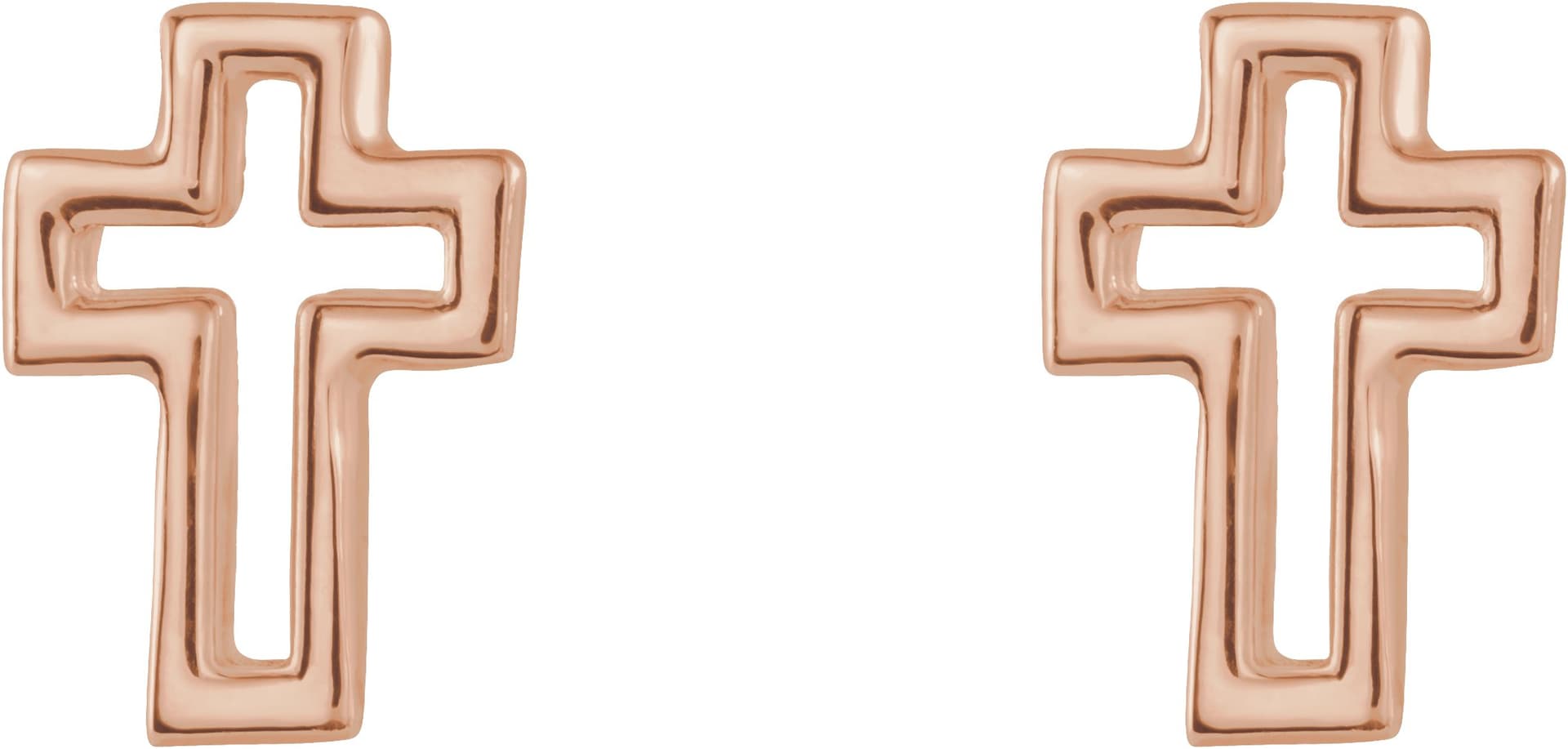 Open Cross Earrings view 2