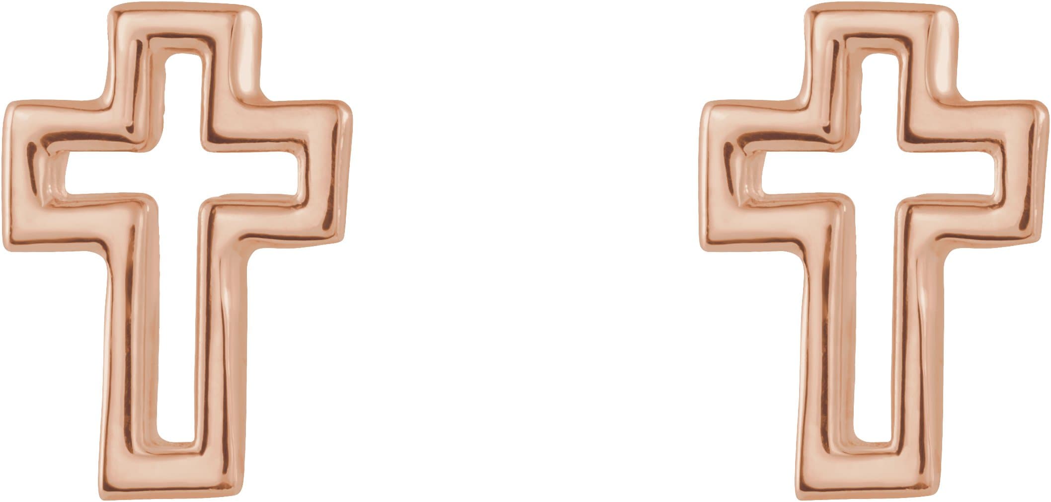 Open Cross Earrings view 2