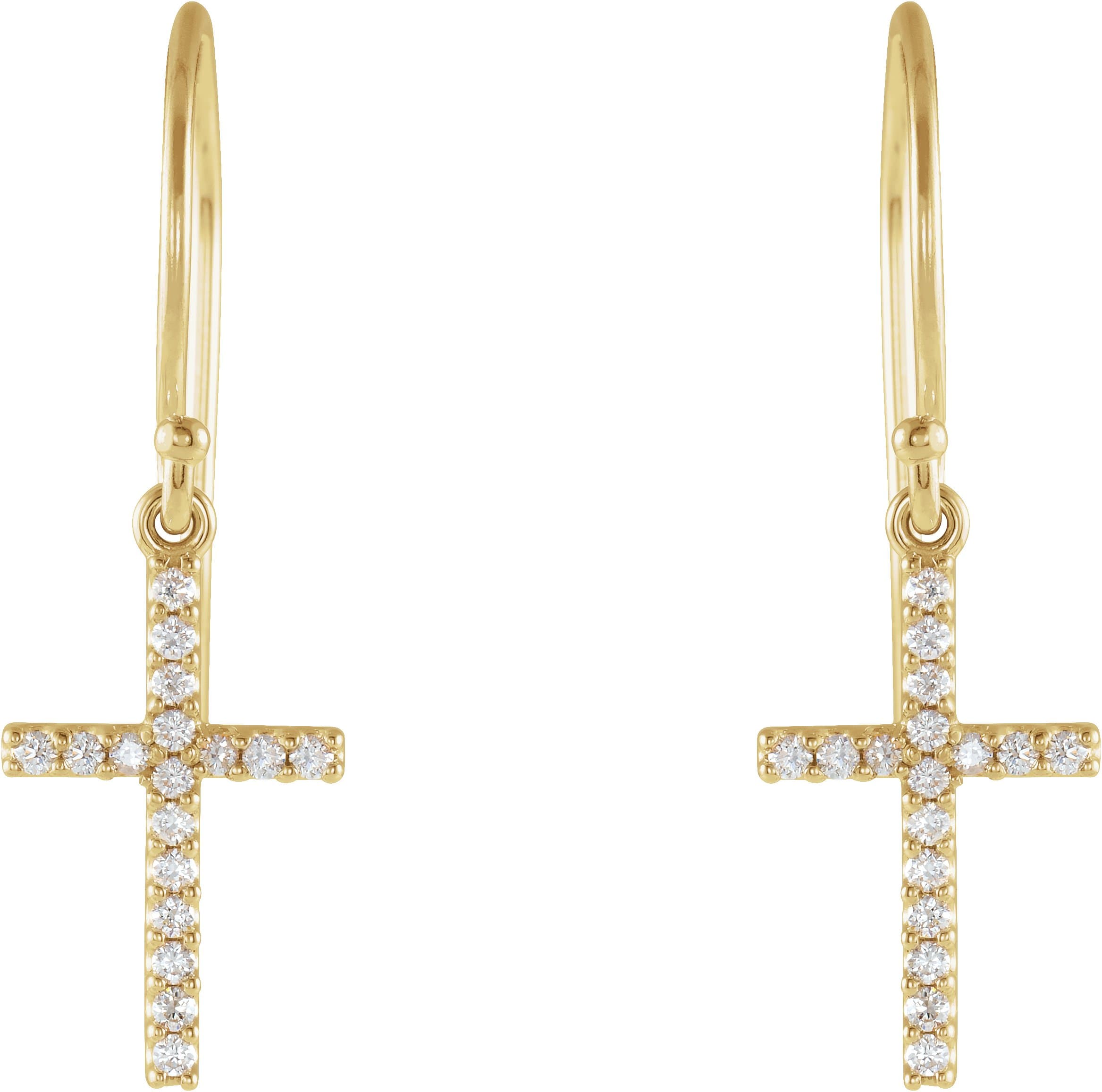 Petite Cross Earrings view 2