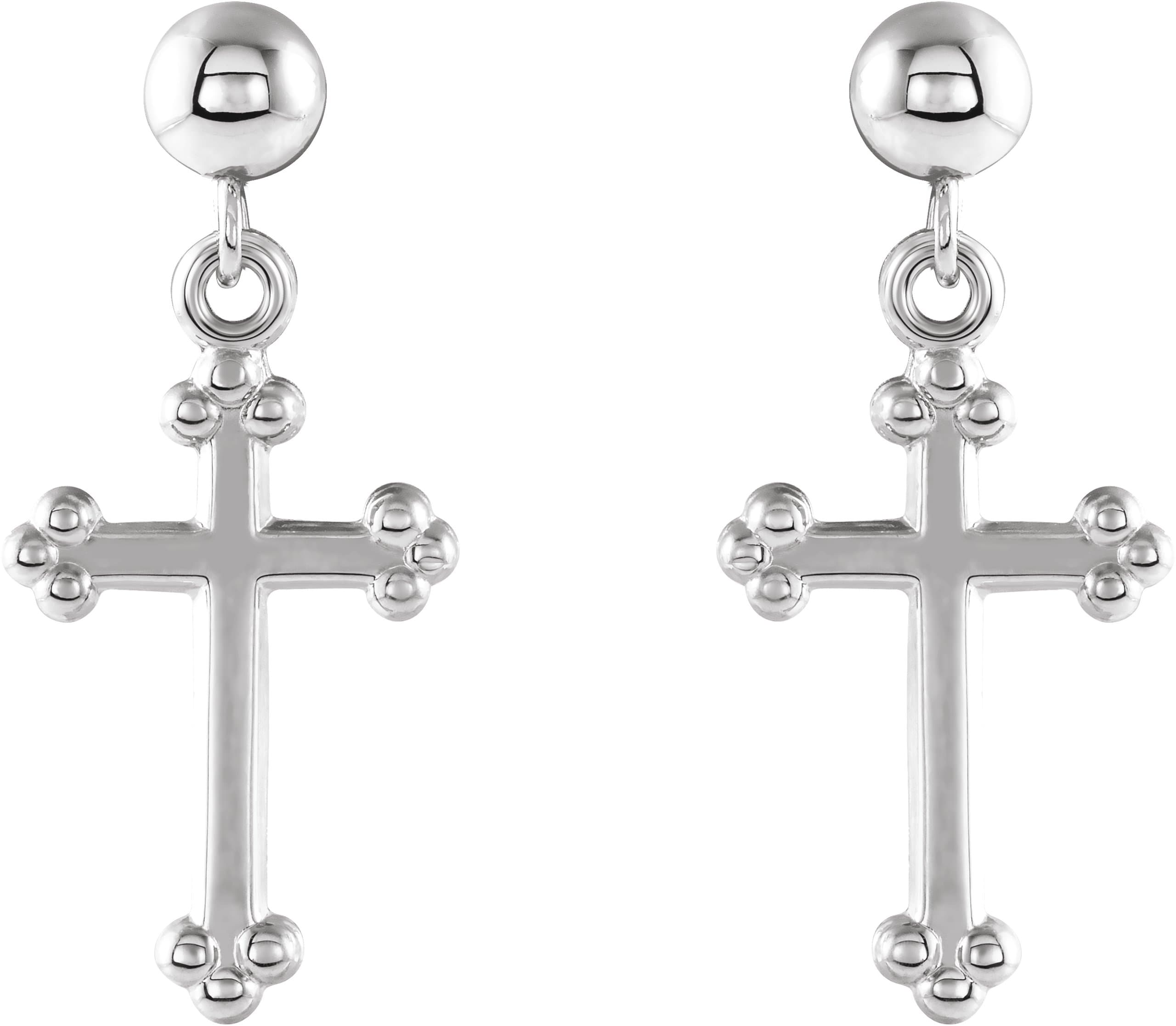 Cross & Ball Earrings view 2